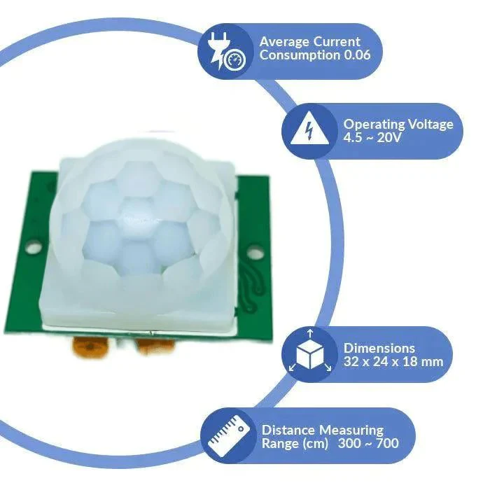 HCSR501 PIR Motion Sensor (Passive Infrared Sensor) (Pack of 25) - Image 2