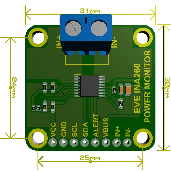 INA260 Voltage, Current, Power Sensor Breakout with I2C Interface - 7Semi - Image 4