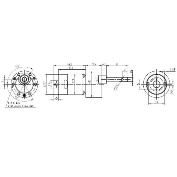 Johnson 10 RPM 12V DC Geared Motor (Grade A) - Image 4