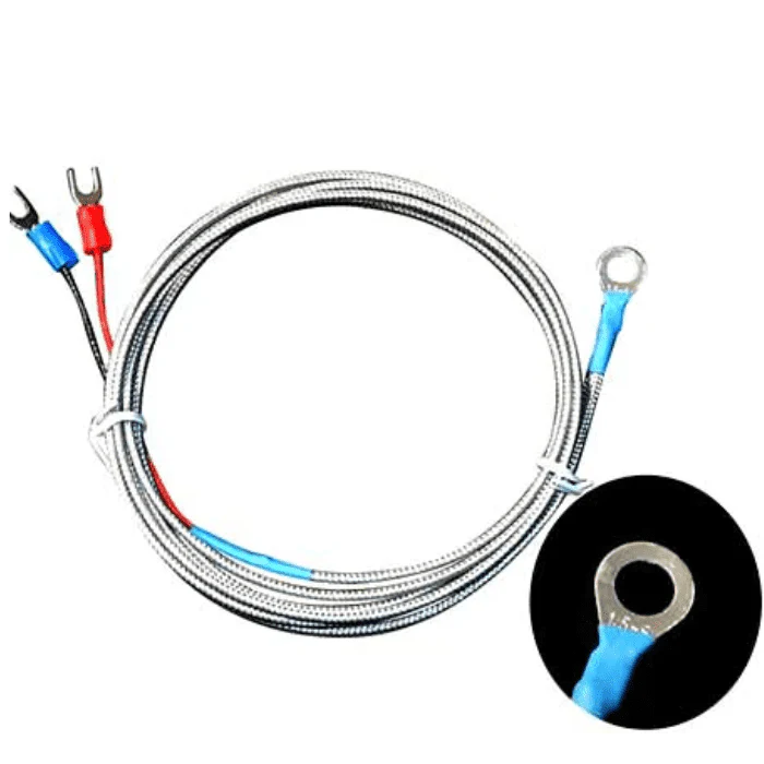 K Type Patch Surface End Face Thermocouple Cold Pressure Nose Probe PT100 Temperature Sensor SMD Round Hole Temperature Probe (1 Meter) - Image 3