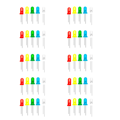 Led Combo (R-G-Y-B-W) 5mm 10pcs each - Image 4