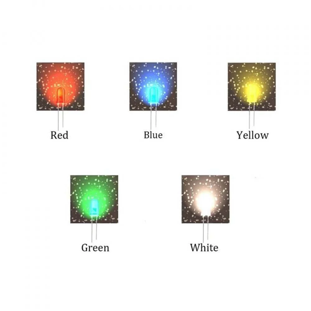 Led Combo (R-G-Y-B-W) 5mm 10pcs each - Image 5