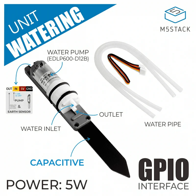 M5Stack Watering Unit with Moisture Sensor and Pump - Image 3