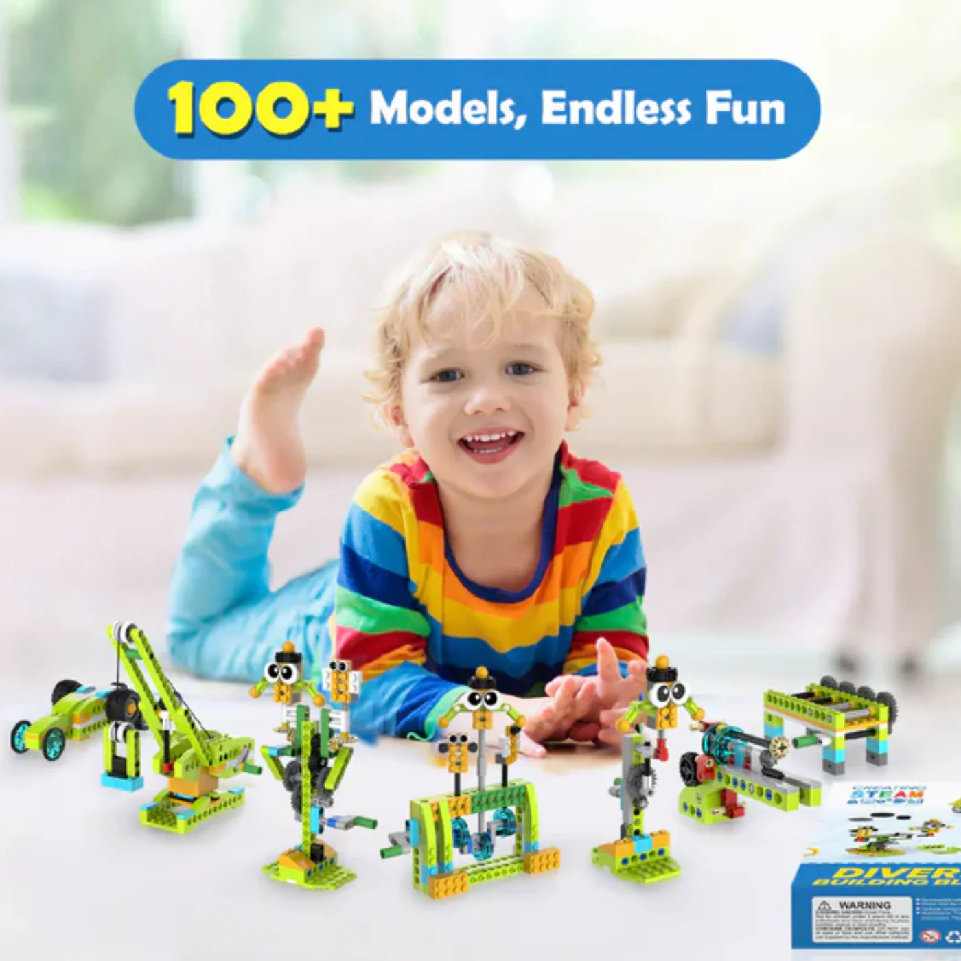 Makerzoid 100-in-1 STEAM Building Blocks Set Educational Toy for Kids 6+ Years Old - Image 4