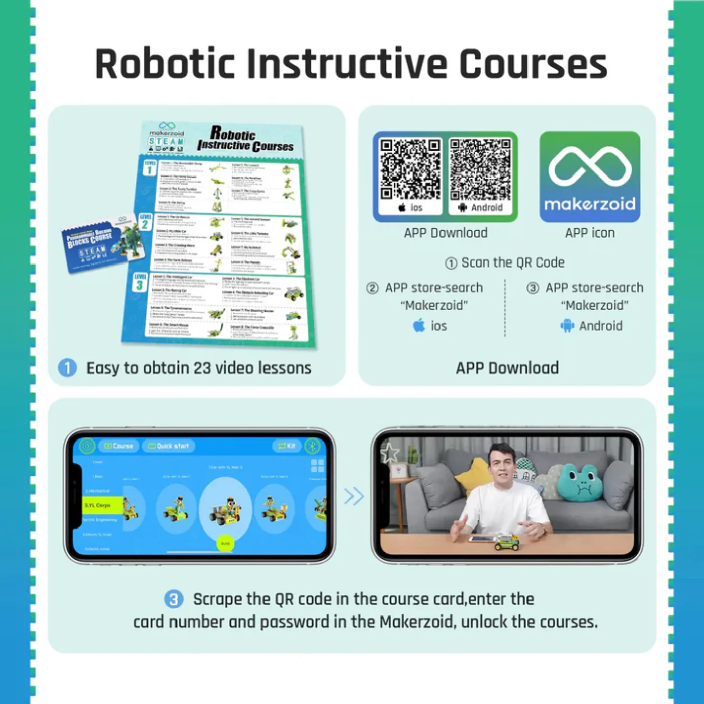 Makerzoid 100 in 1 STEAM Robot Master Educational Toy Set with Programming Building Blocks Course for 6-12 Years - Image 5