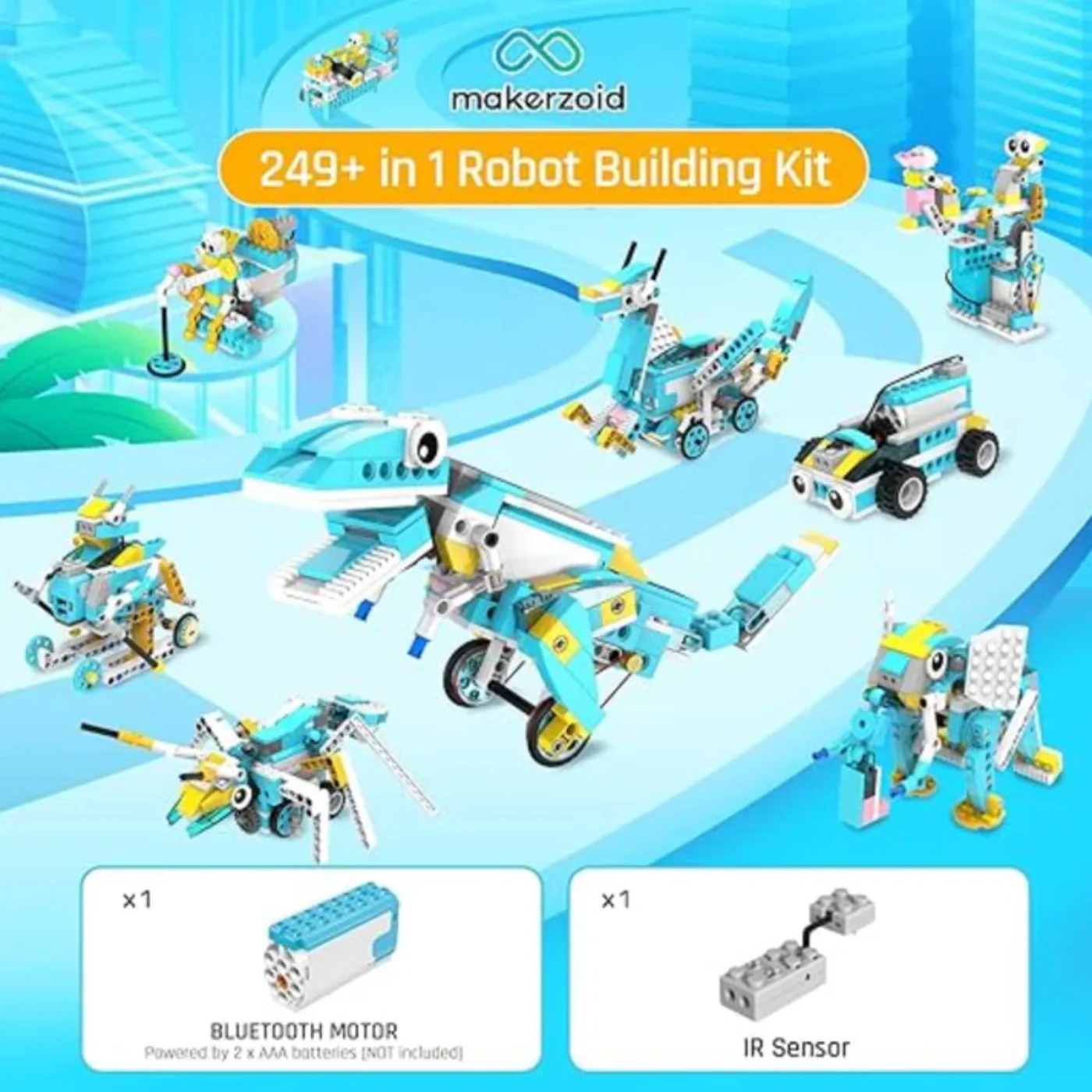 Makerzoid 200-in-1 RC Scratch Junior Coding Smart Robot Toy - Educational Robotics Kits for Kids - Image 4
