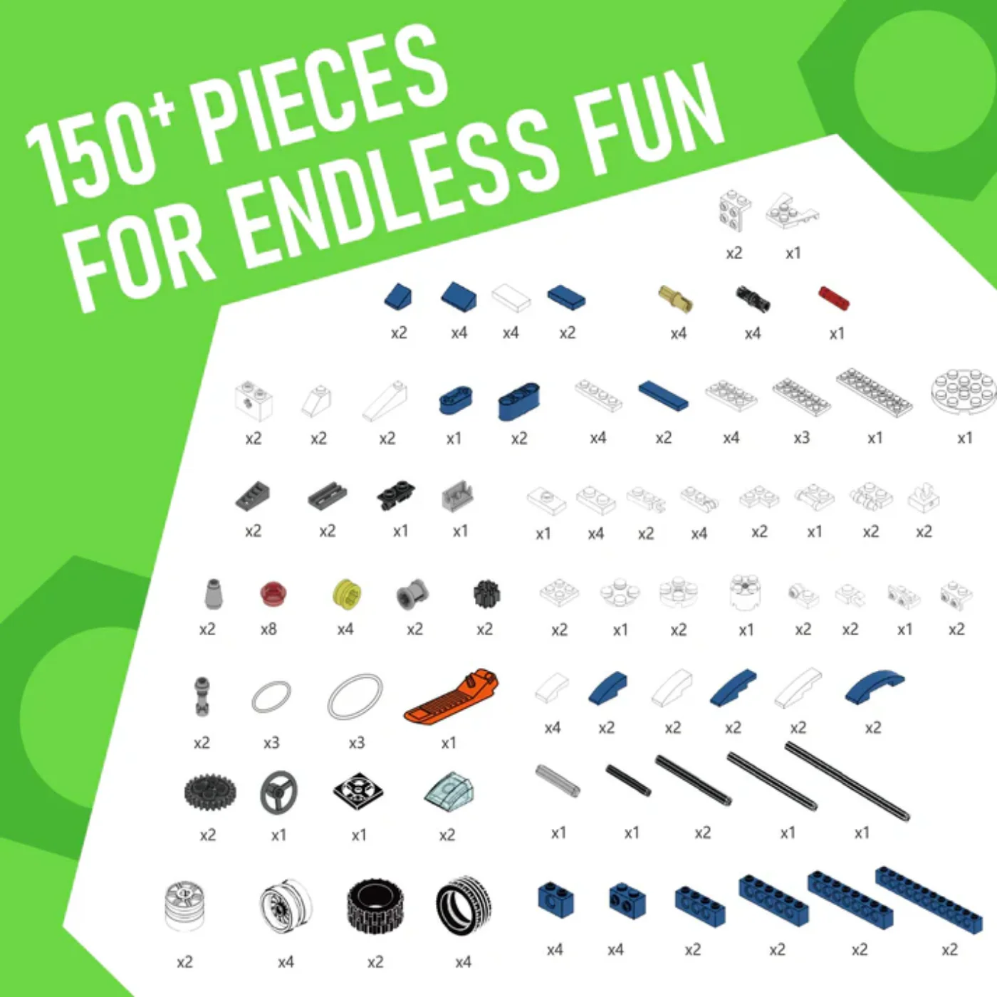 Makerzoid 30-in-1 DIY Fun Building Blocks Set - Educational STEM Toys for Kids - Image 2