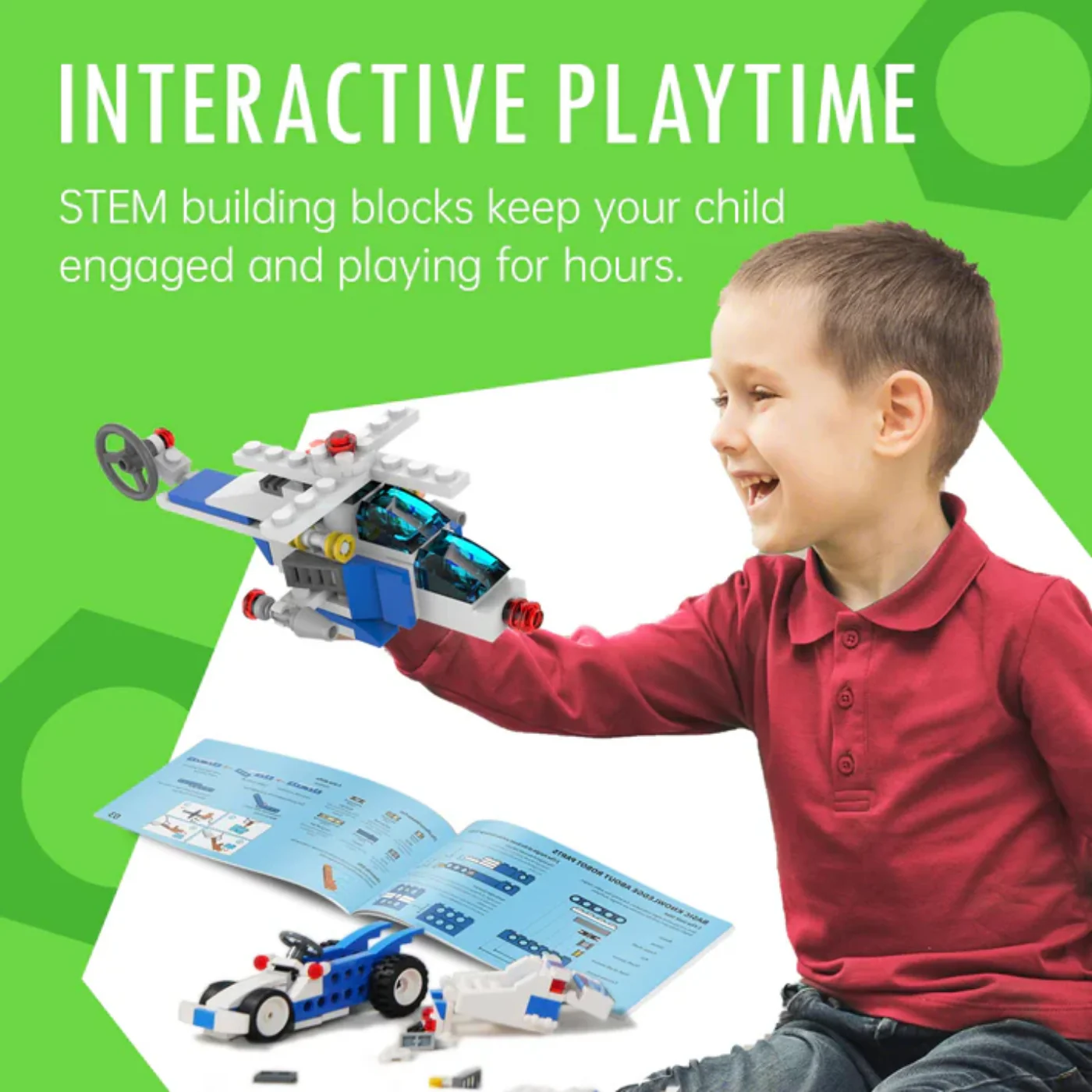 Makerzoid 30-in-1 DIY Fun Building Blocks Set - Educational STEM Toys for Kids - Image 4