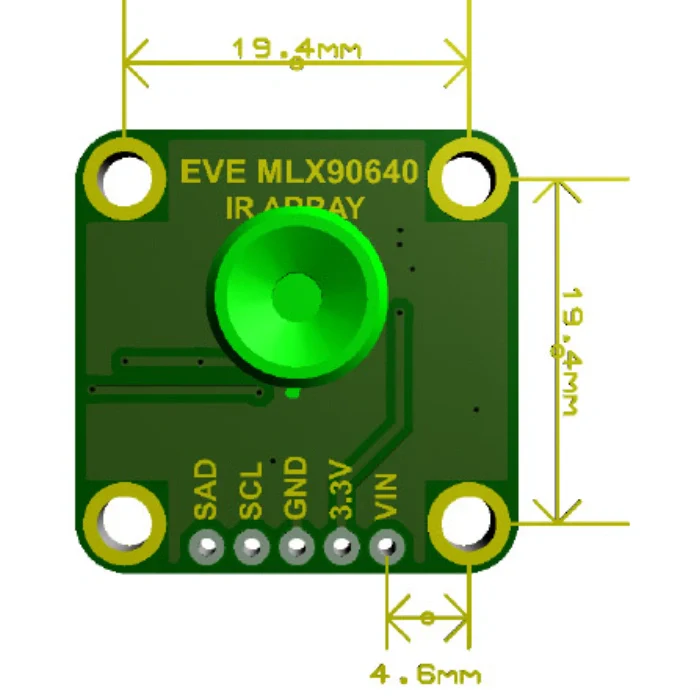 MLX90640 IR Thermal Camera Breakout 110° FOV I2C Interface - 7Semi - Image 4