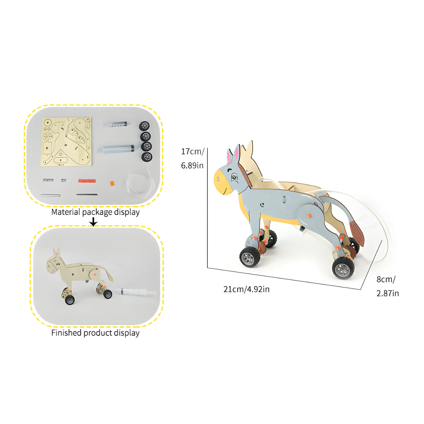 Pludo Pneumatic Donkey Educational Toy STEM Kit – Air Pressure Concept | Ages 8–11 | Grade 3 to 5 - Image 3