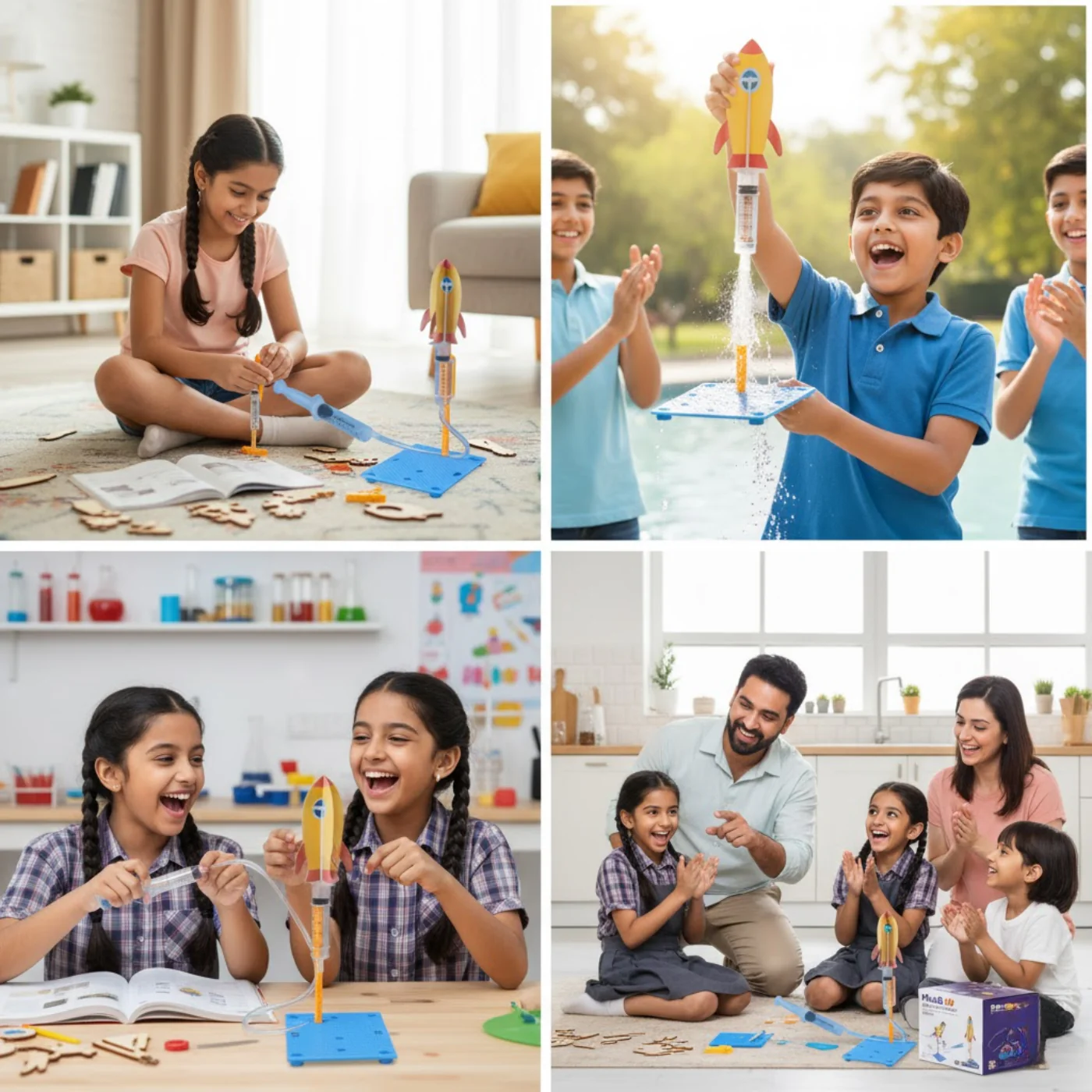 Pludo Rocket Launcher Kit DIY Science Kit – Learn Air Pressure & Rocket Launch Concepts for Ages 8–11 | Grade 3–5 - Image 9
