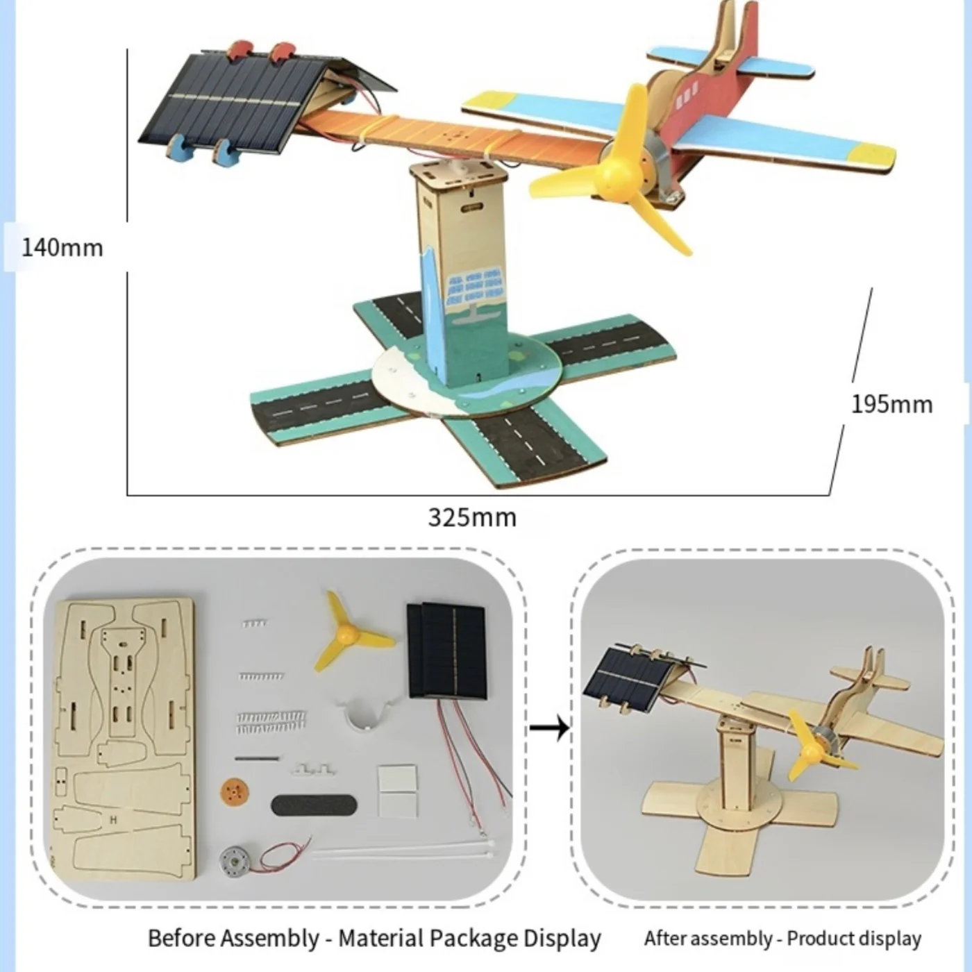 Pludo Solar Glide Aircraft STEM Kit – Mechanics of Motion DIY Kids Learning Toy for Kids 8–11 | Grade 3–5 Motion & Force Model - Image 2