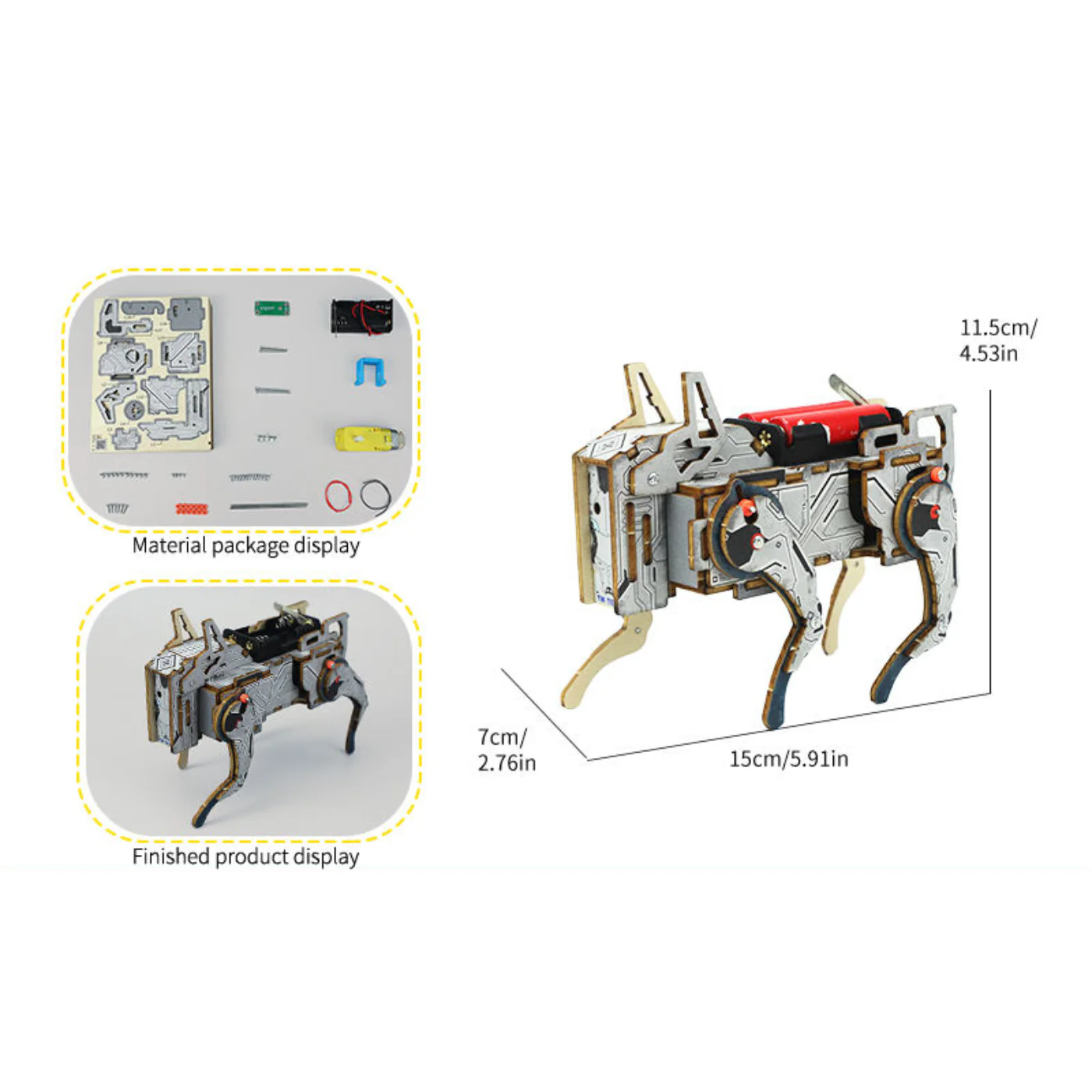 Pludo Sound Activated Robotic Dog DIY Kit – Learn Sound Detection and Mechanics for Ages 14–18 | Grade 9–10 - Image 6