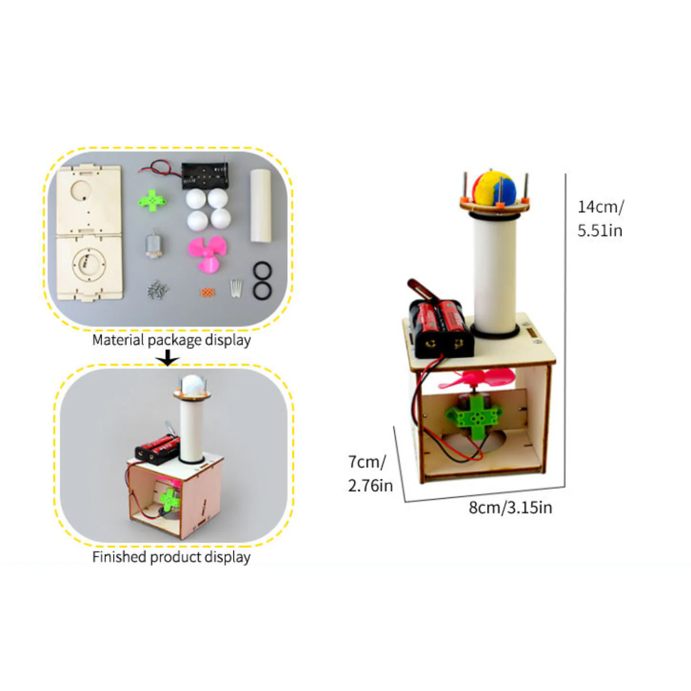 Pludo STEM Air Glide Kit – DIY Science Kit for Kids 11–14 | Grade 6–8 Bernoulli’s Principle Air Levitation Experiment - Image 4