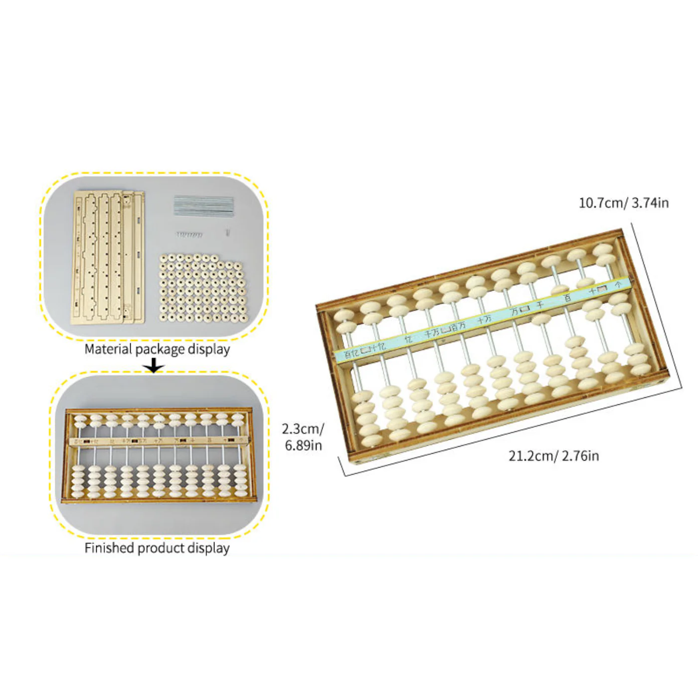Pludo STEM DIY Abacus Kit – DIY Educational Toy for Kids 8–11 | Grade 3–5 Numbers and Maths Operation Learning Toy - Image 3