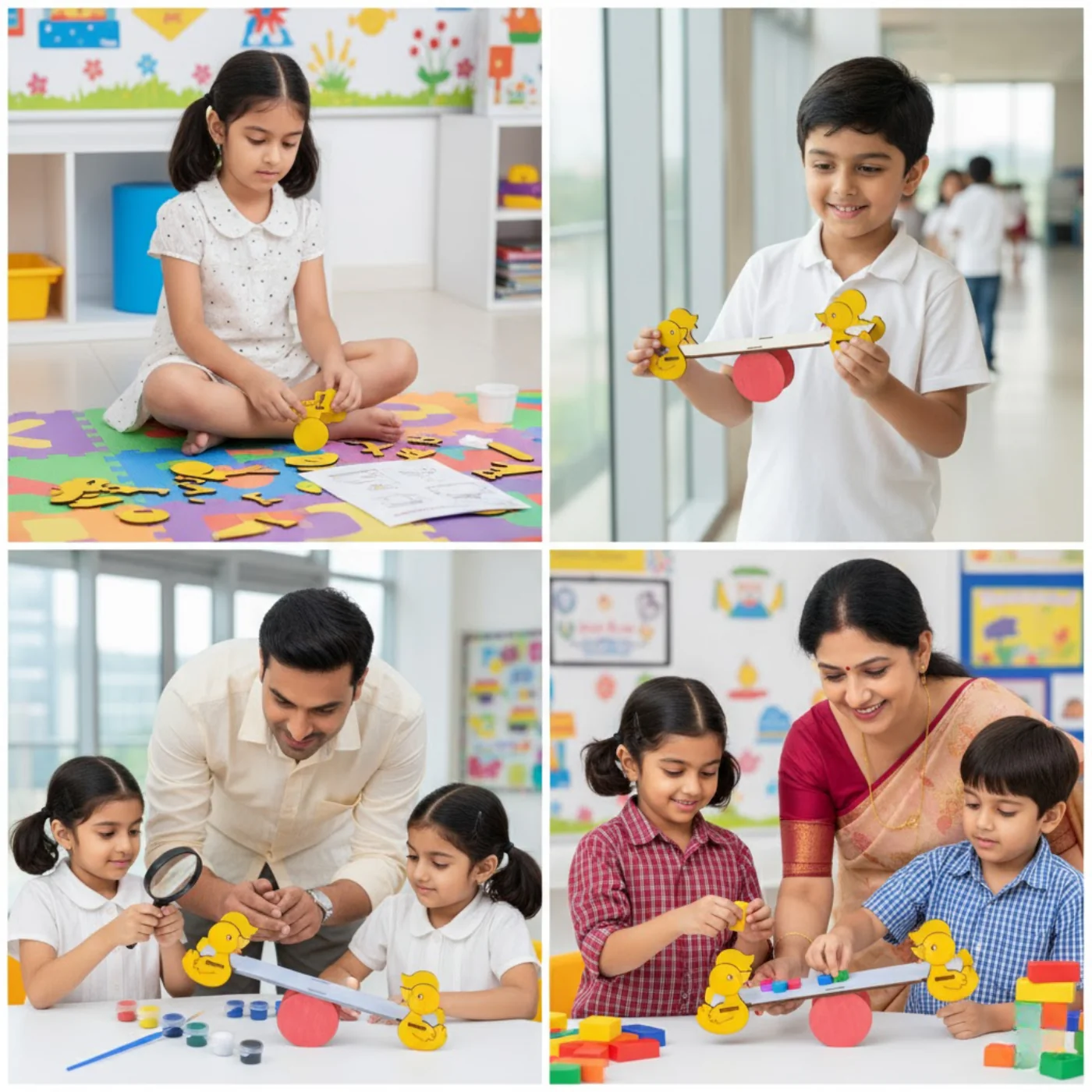 Pludo STEM Kit Mini Balancer – DIY Educational Toy for Kids 3–8 | Preschool–2 Wooden Seesaw Balance Model - Image 6