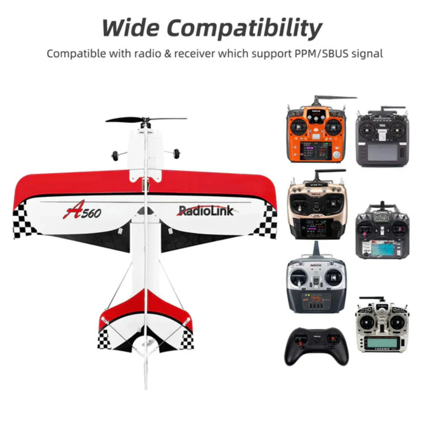 Radiolink A560 PNP RC Airplane with 6 Flight Modes (No Radio/Receiver/Charger) - Image 5