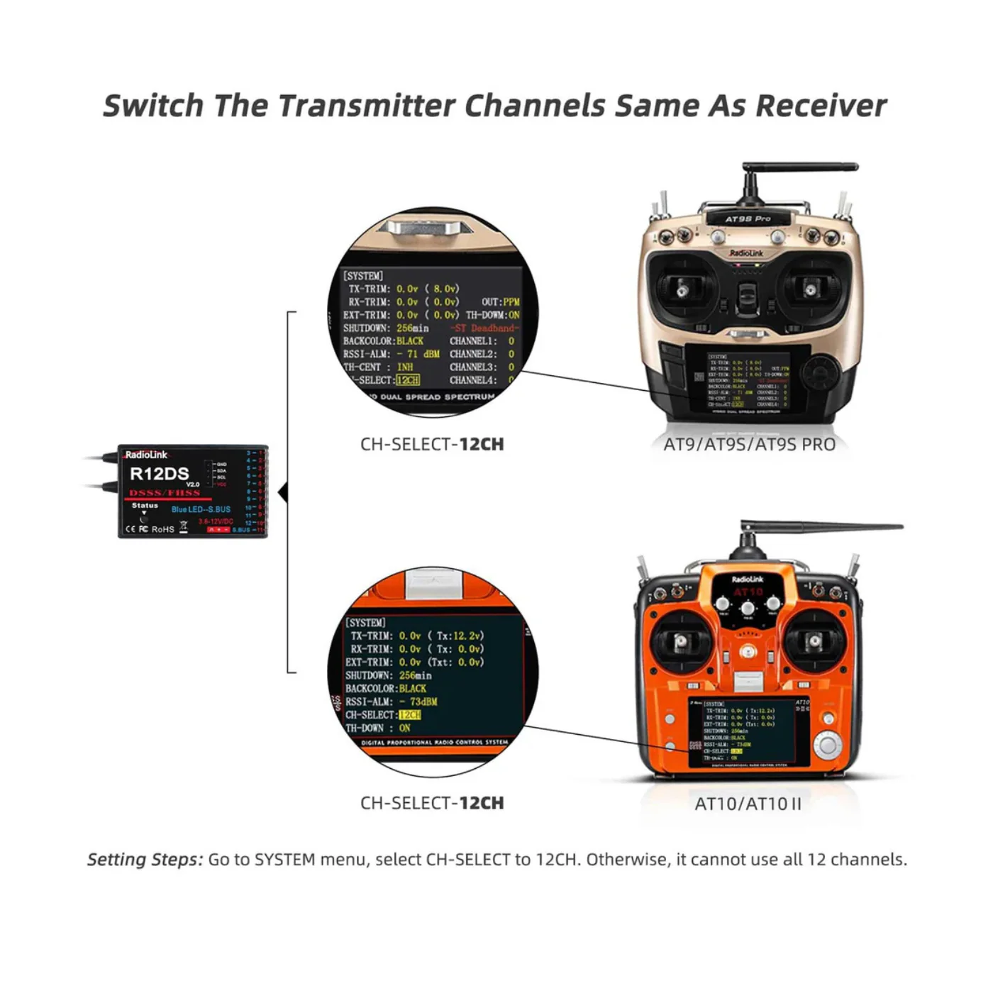 Radiolink R12DS RC Receiver 2.4GHz 12 Channels - Image 5