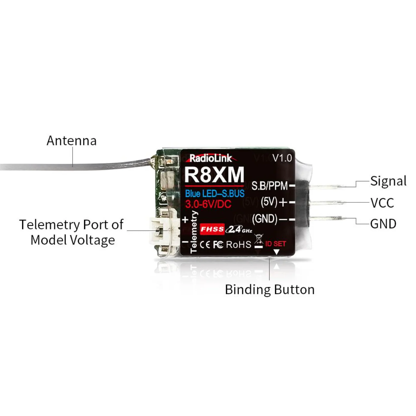 Radiolink R8XM Receiver for Drone 8 Channels 2.4GHz Receiver - Image 2