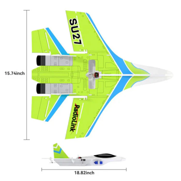 Radiolink SU27 Fighter RC Plane Radio Controlled Airplane(RTF) 4000KV Brushless Motor Fixed Wing Gyroscope Assist for Beginners - Image 3
