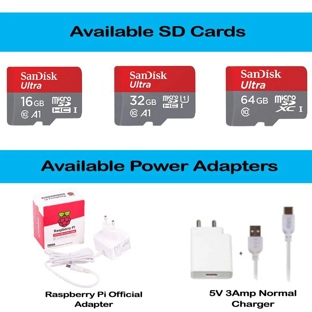 Raspberry Pi4 2-4-8GB Model 4B Ultimate Kit- Case, Power Adapter, Ethernet Cable, SD Card, Sensors and Manual - Image 7