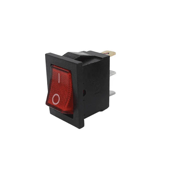 Rocker switch 6A 250V SPDT 3 PIN Red LED - Image 2