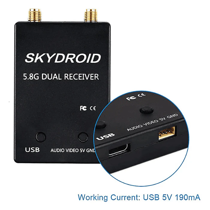 SKYDROID FPV Receiver 5.8G OTG 150CH Video Downlink Receiver Double Antenna - Image 3