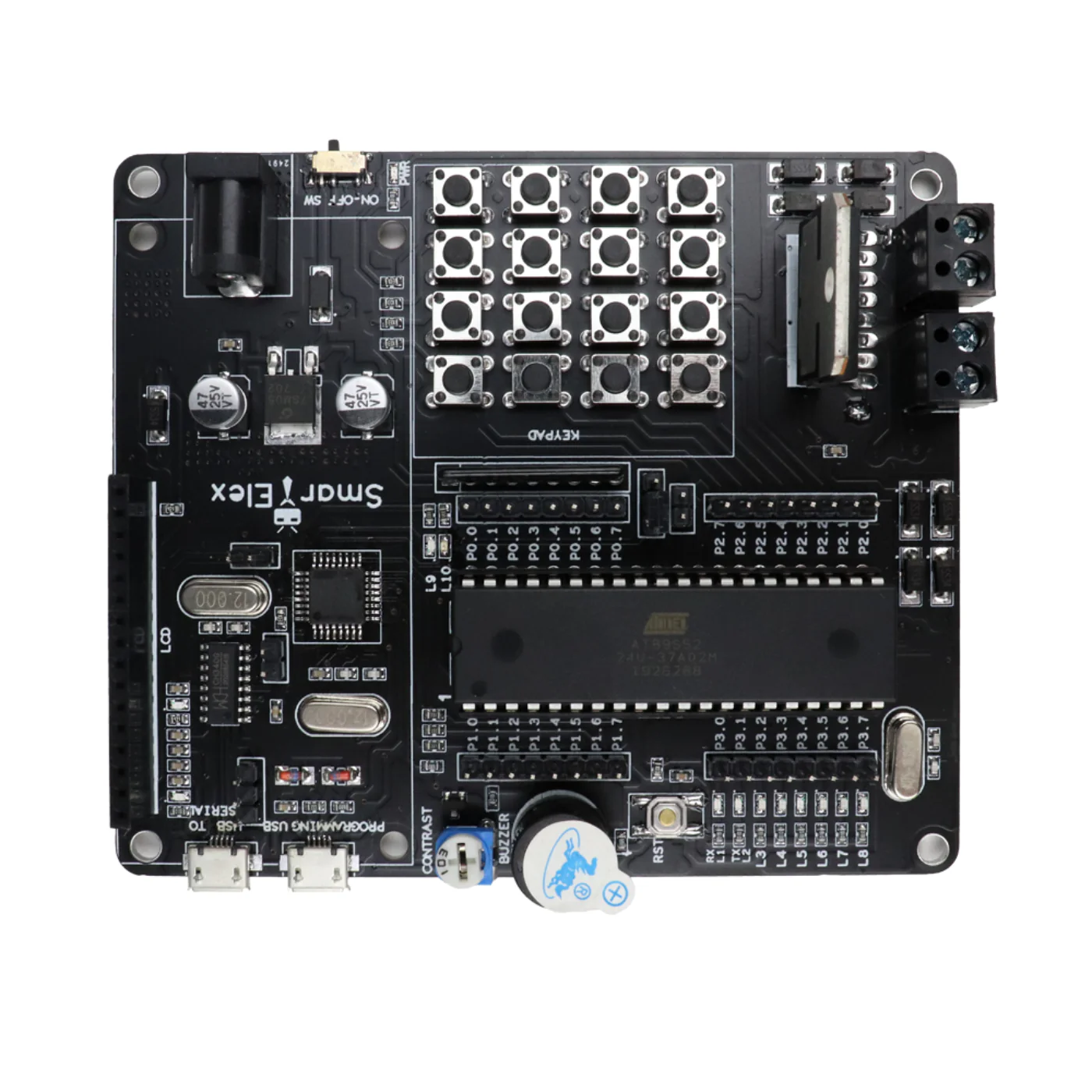 SmartElex AT89S52 Microcontroller Development Board – 40-Pin DIP MCU with L298P Motor Driver - Image 3