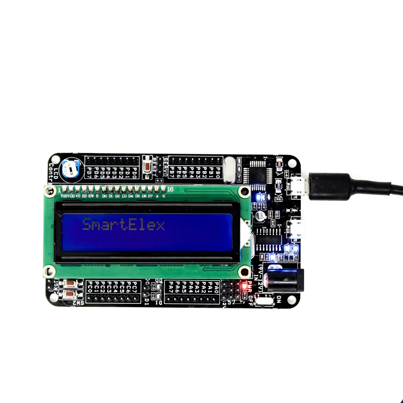 SmartElex ATmega32 Development Board – AVR Microcontroller with Onboard USB Programmer - Image 5