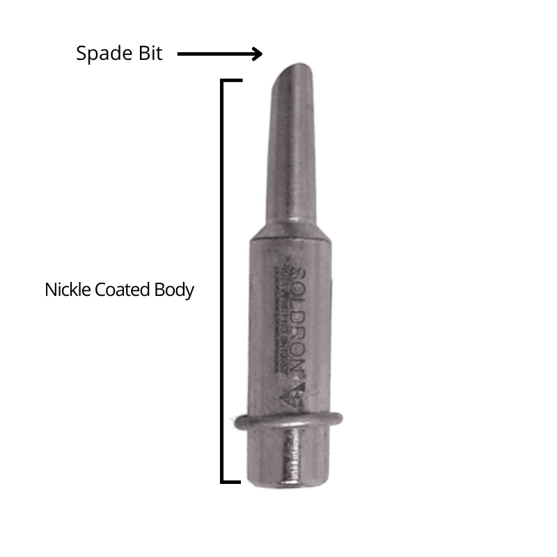 Soldron 100W Nickel Plated Spade Bit For Soldron Soldering Iron - BN100S8 - Image 3