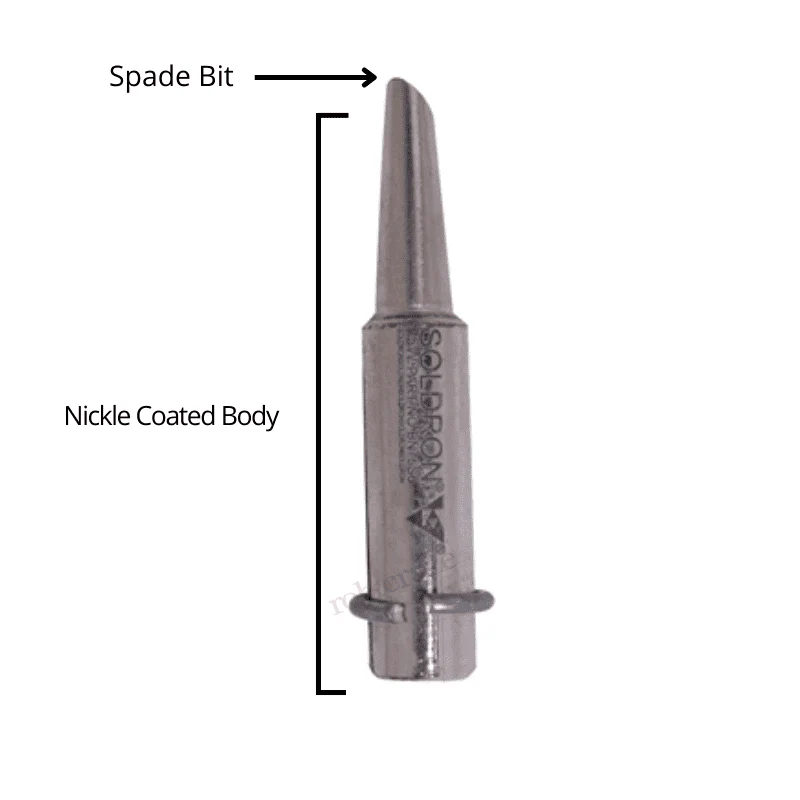 Soldron 75W Spade BN75S6 Nickel Plated Soldering Iron Bit - Image 3