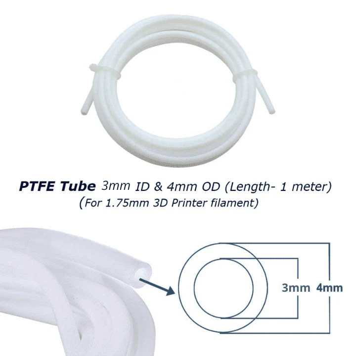 PTFE 3x4mm White Teflon Tube for 3mm 3D Printer Filament - 1 Meter (3mm ID X 4mm OD) - Image 7