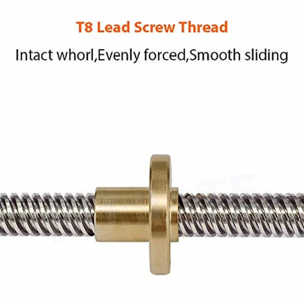 Trapezoidal Screw 300mm rod with Copper Nut - Image 2
