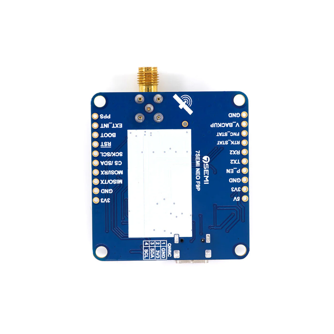 u-blox ZED-F9P Dual-band GNSS RTK SMA Modem - 7Semi - Image 3