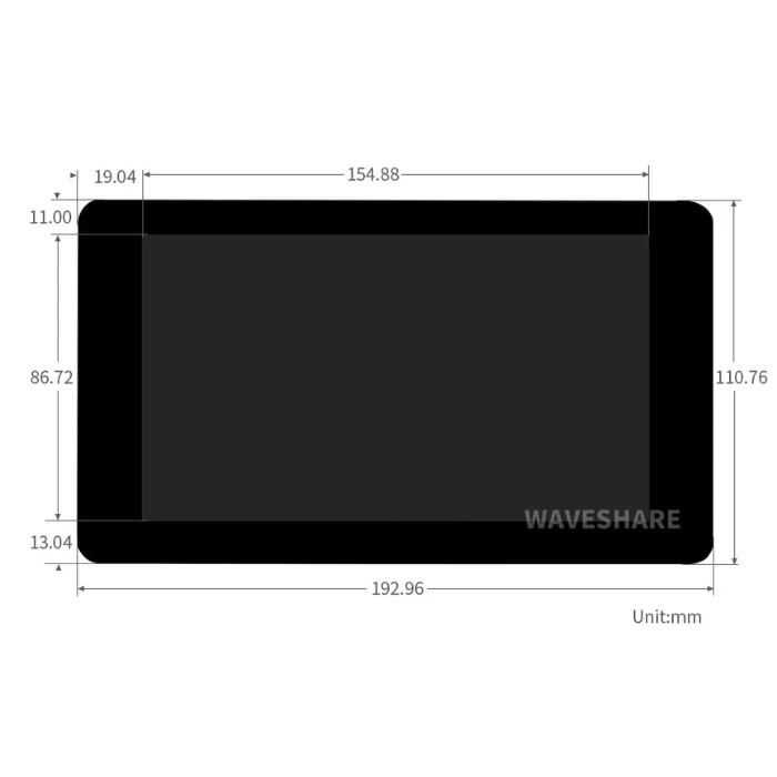 Waveshare 7inch DSI Capacitive Touch IPS Display 1024×600 for Raspberry Pi - Image 4