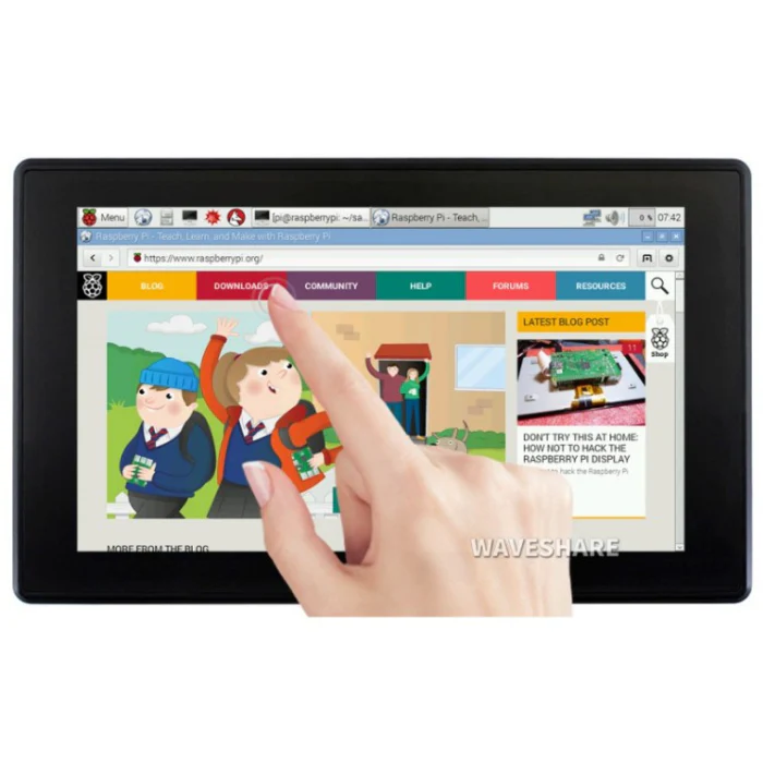 Waveshare 7inch HDMI Capacitive Touch Screen LCD (H) 1024×600 with Case - Image 4