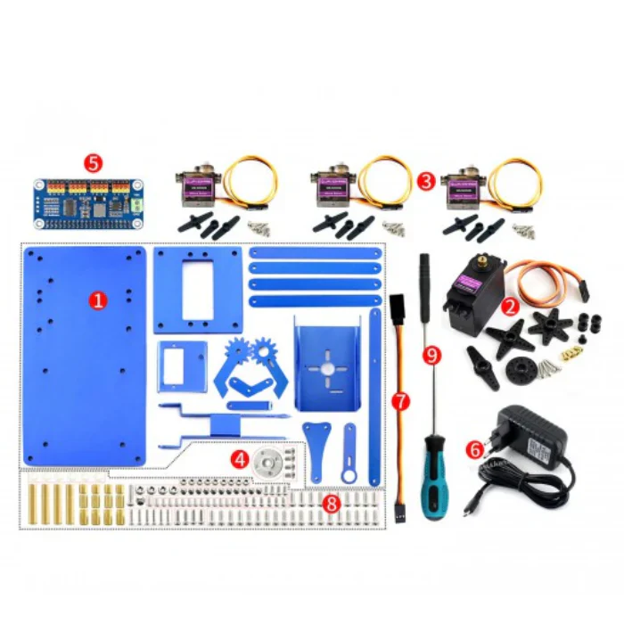 Waveshare 4-DOF Metal Robot Arm Kit for Raspberry Pi - Bluetooth/Wi-Fi Control - Image 4