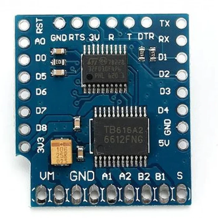 Wemos D1 Mini I2C Dual Motor Driver Shield - Image 3