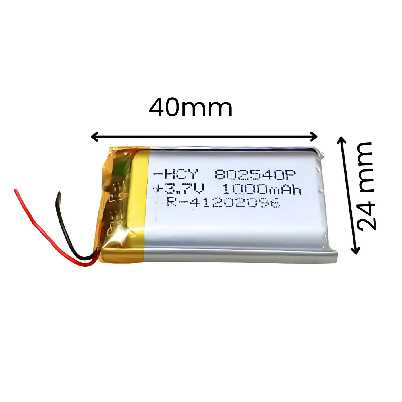 Witty Fox 1000mAh Rechargeable 3.7v Lithium Polymer Battery - Image 2
