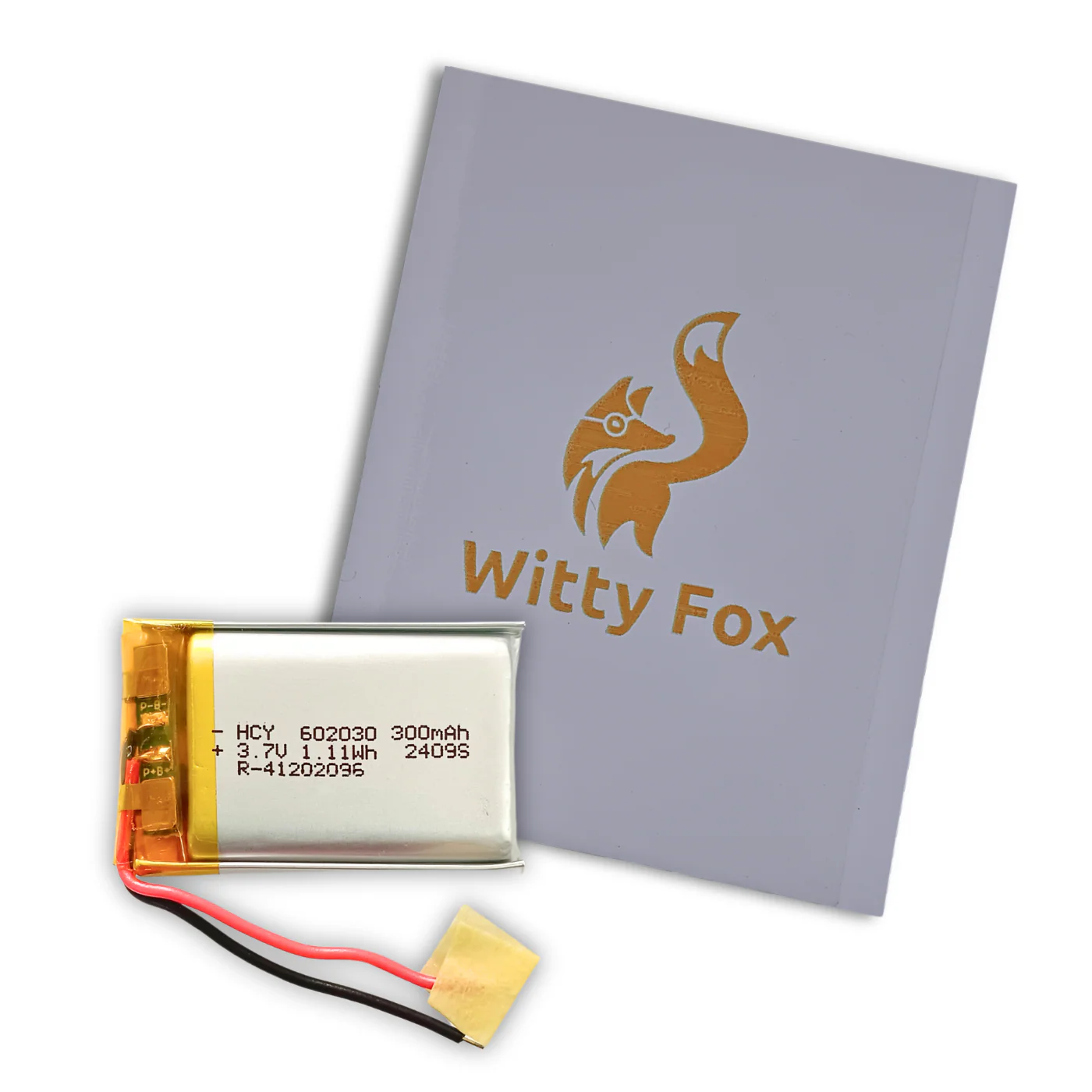Witty Fox 3.7v 300mah Rechargeable Lithium Polymer Battery - Image 2