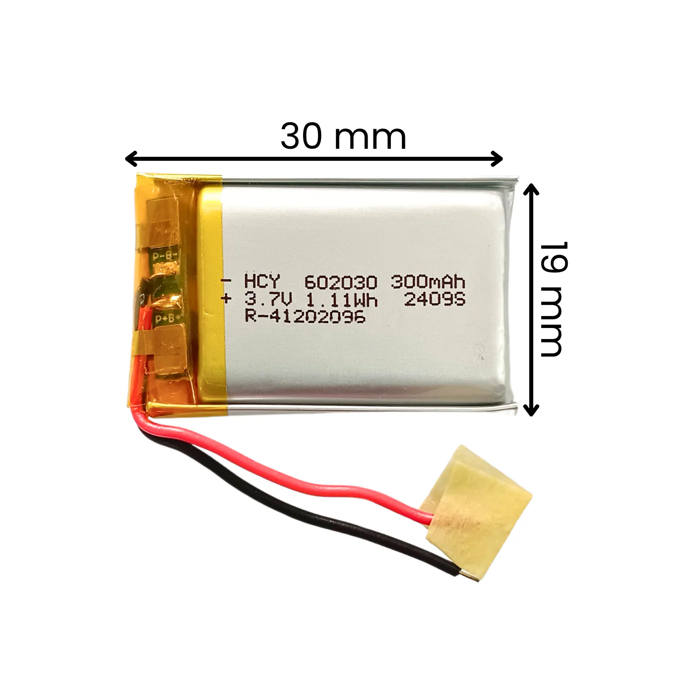 Witty Fox 3.7v 300mah Rechargeable Lithium Polymer Battery - Image 3
