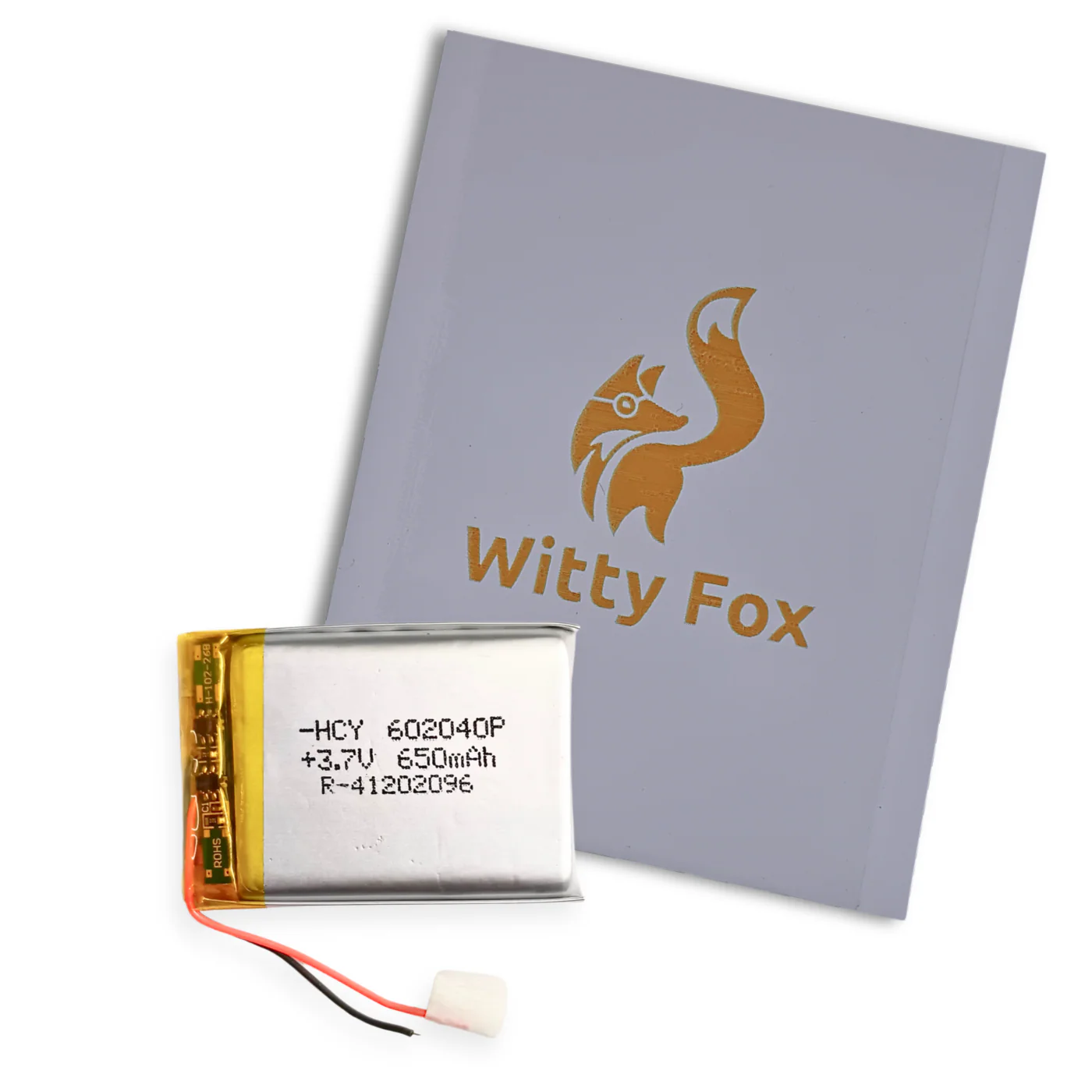 Witty Fox 650mAh Rechargeable 3.7v LiPo Battery - Image 3