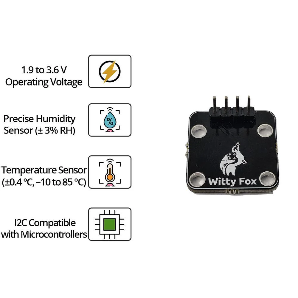 Witty Fox - SI7021 Humidity Temperature Sensor Breakout Board - Image 4